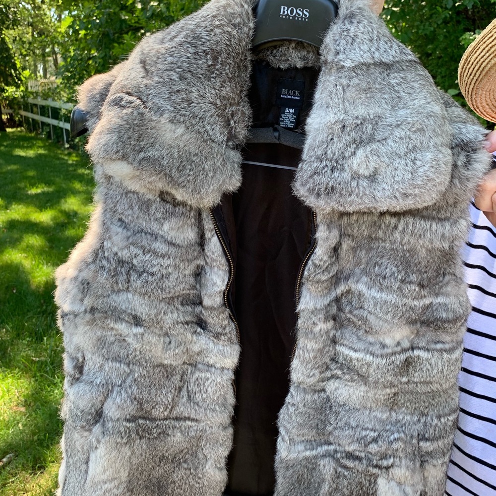 Saks Fifth Avenue BLACK Label Real Fur Vest.